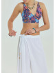 Adjustable Waist White Yoga Pants with Rope Detail 4582